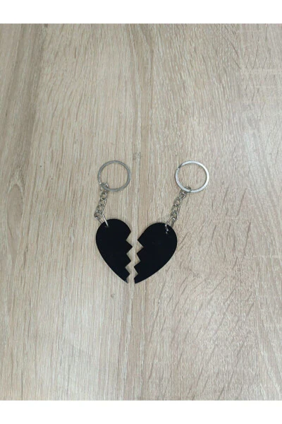 Personalized Name Heart Keychain Set - 11