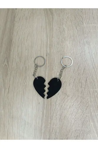 Personalized Name Heart Keychain Set - 8