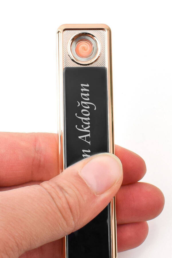 Personalized Name Printed Rechargeable USB Touch Electronic Lighter - 2