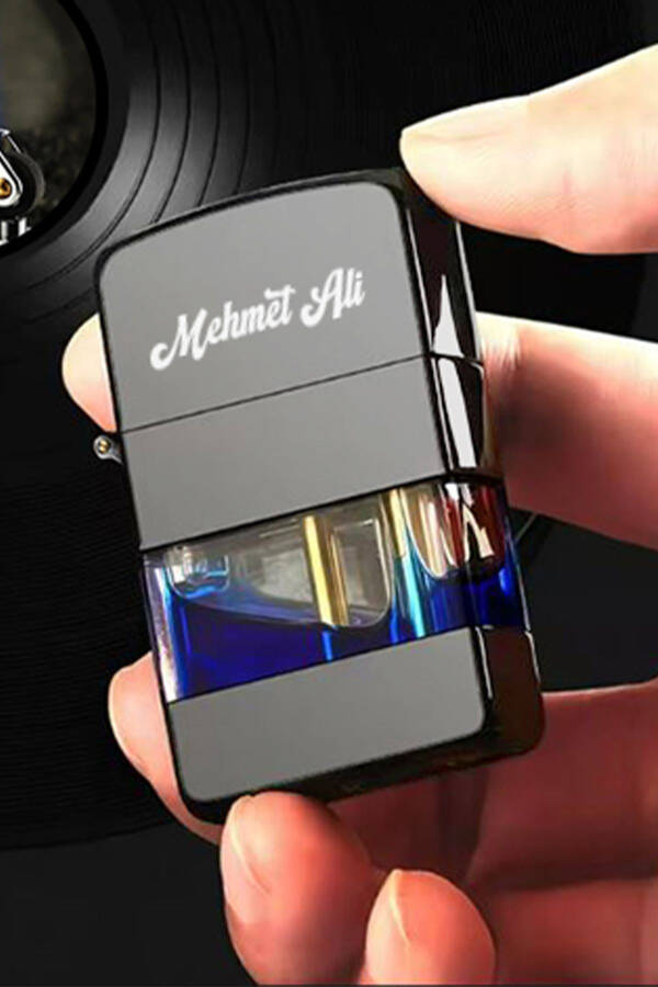 Personalized Name Transparent Body Metal Gas Lighter - 1