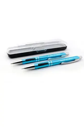 Personalized Pen and Pencil Set - New Year-Blue - PİGADO (1)