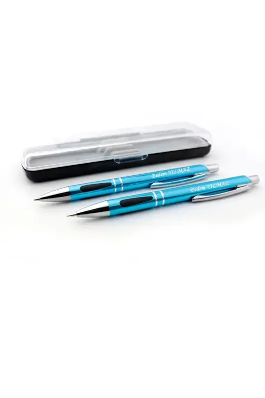Personalized Pen and Pencil Set - New Year-Blue - 2