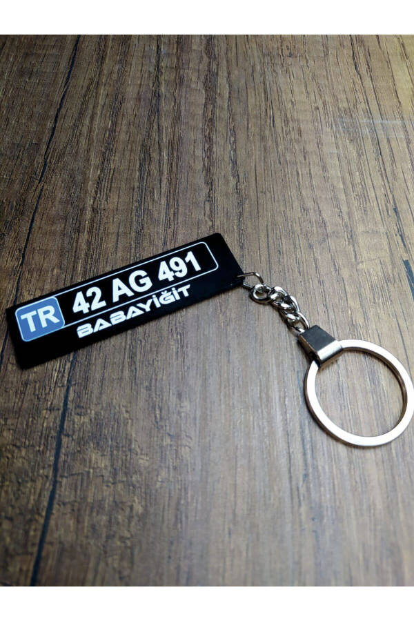 Personalized Plexiglass Plate Keychain - 3