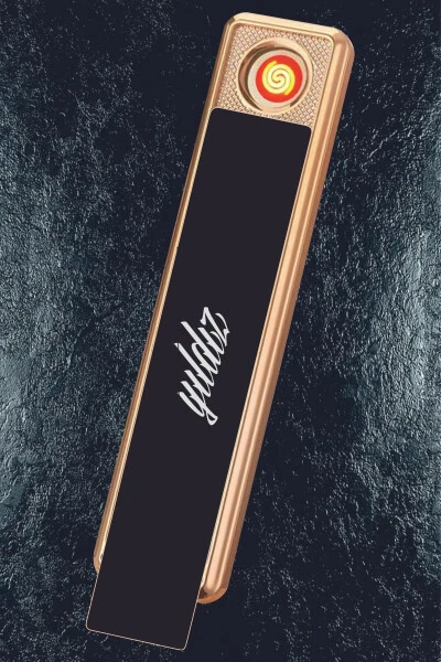 Personalized Printed Rechargeable USB Touch Electronic Black Lighter Boxed Ms018 - GENEL MARKALAR (1)