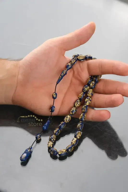 Personalized Rosary with Golden Beads - 7