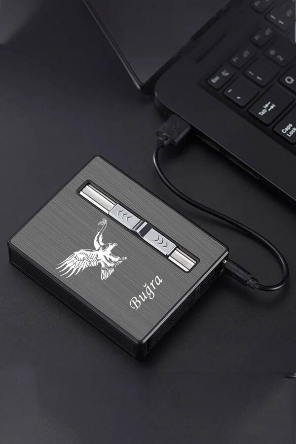 Personalized USB Rechargeable Lighter Cigarette Case - 5