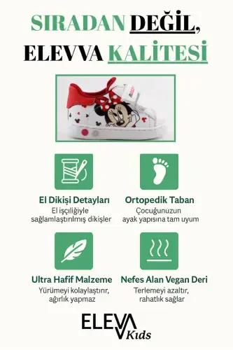 Первые шаги Туфли для девочки Первые шаги Туфли ортопедические Первые шаги Туфли светящиеся Микки Маус - 4