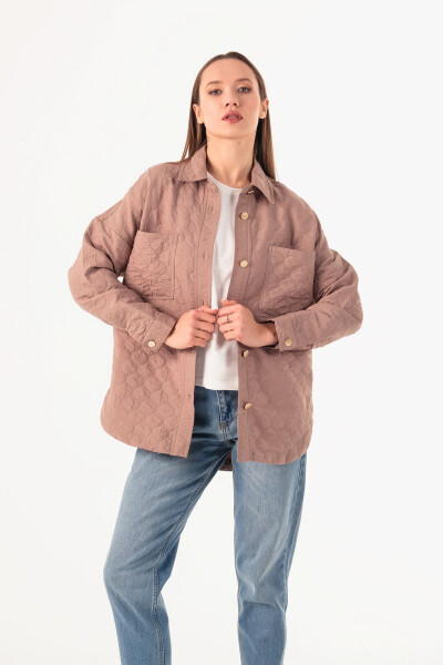 Pery Beige Women's Quilted Jacket - 1