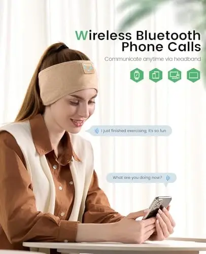 Perytong Bluetooth uyqu naushniklari HD dinamiklari bilan - yonboshlab uxlaydiganlar, mashq, yugurish, yoga uchun shovqinni bekor qilish funktsiyasi - 11