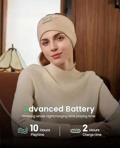 Perytong Bluetooth uyqu naushniklari HD dinamiklari bilan - yonboshlab uxlaydiganlar, mashq, yugurish, yoga uchun shovqinni bekor qilish funktsiyasi - 7