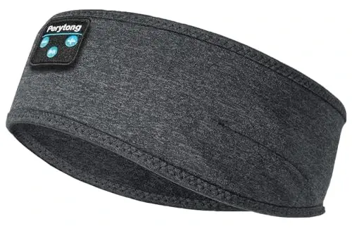 Perytong New Sleep Headphones Bluetooth Headband, Wireless Soft Sleeping Headphones with Ultra-Thin Speakers Perfect for Side Sleepers, Running, Workout, Jogging, Yoga, Travel 