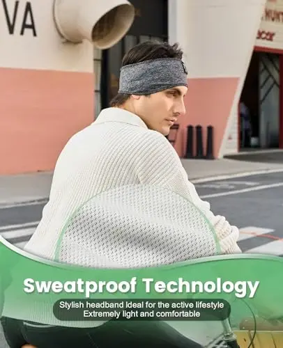 Perytong Sleep Headband - Yonboshlab uxlaydiganlar uchun Bluetooth uxlash naushniklari - Yupqa dinamikli mikrofonli qulay bosh bandi bilan uxlash uchun naushniklar Ayollar erkaklar uchun sovg'a g'oyalari - 2