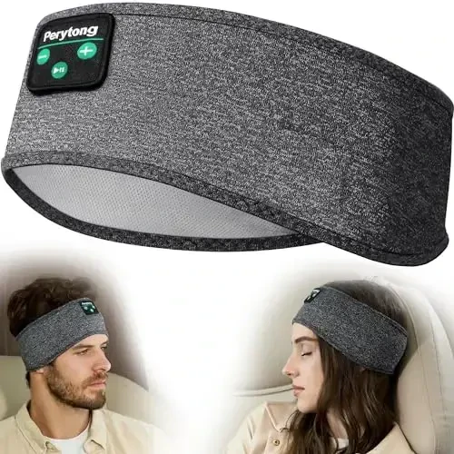 Perytong Sleep Headband - Yonboshlab uxlaydiganlar uchun Bluetooth uxlash naushniklari - Yupqa dinamikli mikrofonli qulay bosh bandi bilan uxlash uchun naushniklar Ayollar erkaklar uchun sovg'a g'oyalari - 1