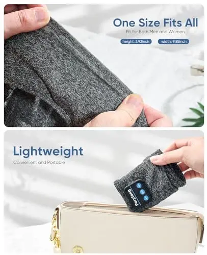 Perytong Sleep Headphones Bluetooth Headband, Sports Wireless Earphones Music Sleeping Earbuds with HD Stereo Speaker for Mom Women Men Teen Running Cool Gadgets Unique Gifts - 3