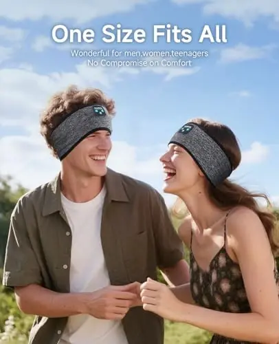 Perytong Sleep Headphones Wireless, Bluetooth Sports Headband Headphones with Ultra-Thin HD Stereo Speakers Perfect for Sleeping,Workout,Jogging,Yoga,Insomnia, Air Travel, Meditation (Tungsten Gray) - 6