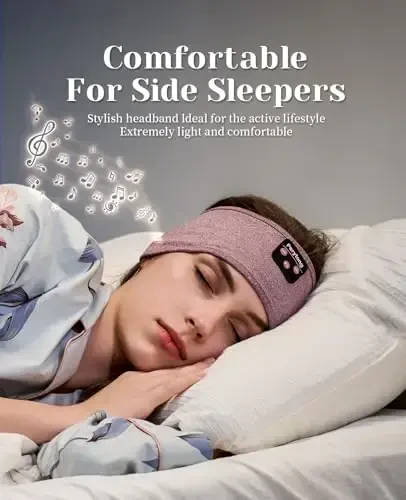 Perytong Sleep Headphones, Bluetooth Sports Headband Headphones with Ultra-Thin HD Stereo Speakers Perfect for Sleeping,Workout,Jogging,Yoga,Insomnia, Air Travel, Meditation for Unisex - PERYTONG (1)