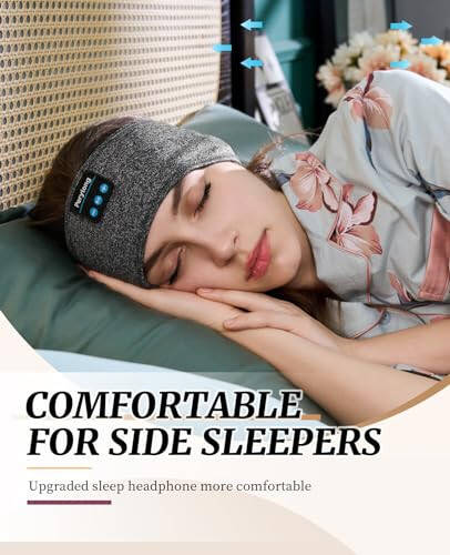Perytong Sleep Headphones Wireless, Bluetooth Sports Headband Headphones with Ultra-Thin HD Stereo Speakers Perfect for Sleeping,Workout,Jogging,Yoga,Insomnia, Air Travel, Meditation - 2
