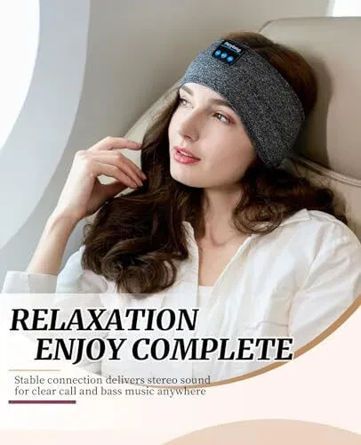 Perytong Sleep Headphones Wireless, Bluetooth Sports Headband Headphones with Ultra-Thin HD Stereo Speakers Perfect for Sleeping,Workout,Jogging,Yoga,Insomnia, Air Travel, Meditation - 4