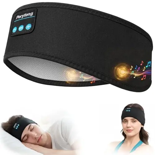 Perytong Sleep Headphones Wireless, Bluetooth Sports Headband Headphones with Ultra-Thin HD Stereo Speakers, Unisex, Perfect for Sleeping,Workout,Jogging,Yoga,Insomnia, Air Travel, Meditation - 3