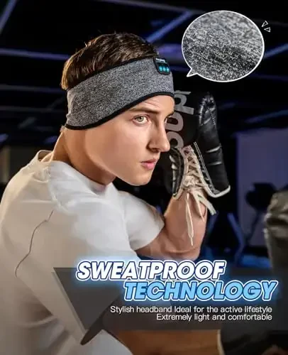 Perytong Sleep Headphones Wireless, Bluetooth Sports Headband Headphones with Ultra-Thin HD Stereo Speakers, Unisex, Perfect for Sleeping,Workout,Jogging,Yoga,Insomnia, Air Travel, Meditation - PERYTONG (1)