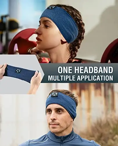 Perytong Sleep Headphones, Headband Headphones 10Hrs Bluetooth Headband with Soft Cozy Earbuds Comfortable Sleeping Headphones for Side Sleepers, Sleep & Lounge Gift Idea for Women Men - 3