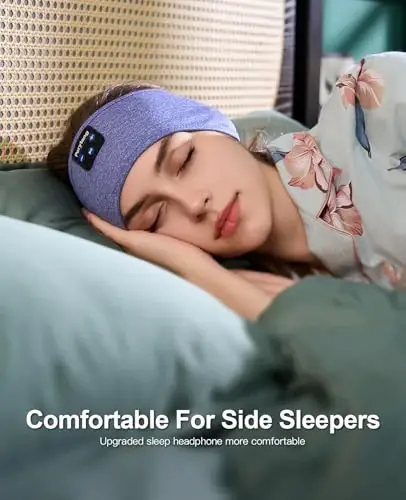 Perytong Sleep Headphones, Bluetooth Sports Headband Headphones with Ultra-Thin HD Stereo Speakers Perfect for Sleeping,Workout,Jogging,Yoga,Insomnia, Air Travel, Meditation - 3