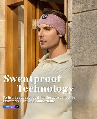 Perytong Uyqu Eshitish Vositalari Bluetooth Bosh tasmasi, Uxlash, Yugurish, Yoga, Fitnes, Sayohat, Meditatsiya uchun bosh tasmali eshitish vositalari, Yonboshlab uxlaydiganlar uchun mos, Erkaklar va ayollar uchun sovg'a, Texnik gadjetlar - 3