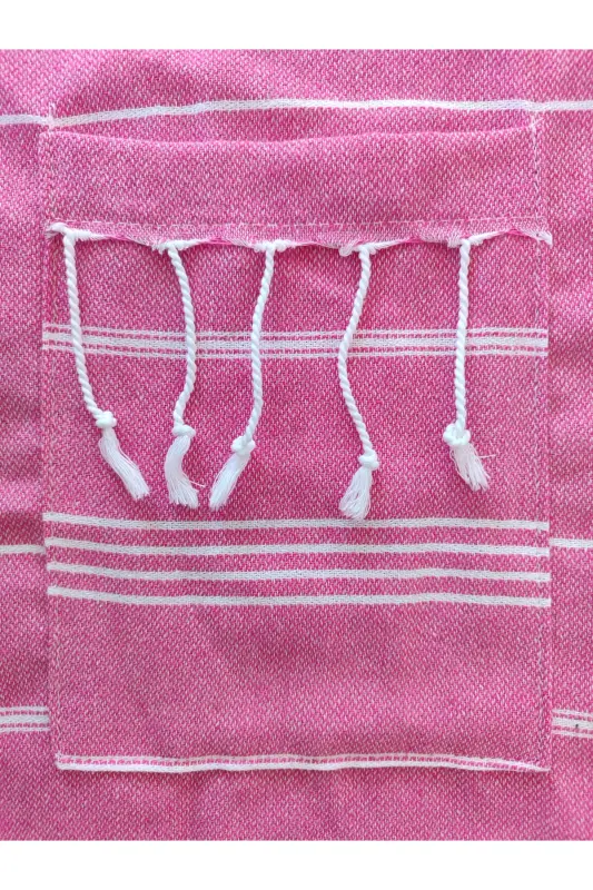 Peshtemal Bathrobe, Pink, Nuray Pattern Cotton-Pink - 2