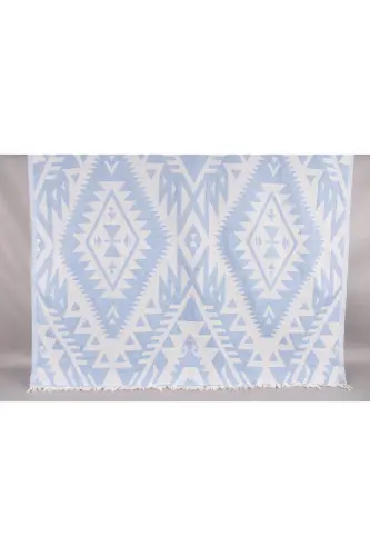 Peshtemal Light Blue 100x190 Cm Cotton Peshtemal Sunbed Peshtemal Sauna Peshtemal - Light Blue - 6