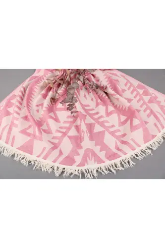 Peshtemal Pink Bath Peshtemal Gift Peshtemal 100x190 Cm Cotton Peshtemal Bulk Order Peshtemal - Pink - 8