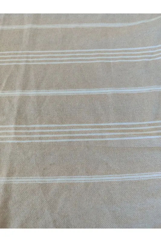 Pestemal Bathrobe, Beige, Nuray Pattern, 100% Cotton-Beige - 3