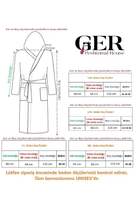 Pestemal Bathrobe, Beige, Nuray Pattern, 100% Cotton-Beige - 4