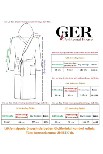 Pestemal Bathrobe, Yellow, Nuray Pattern, 100% Cotton-Yellow - 4