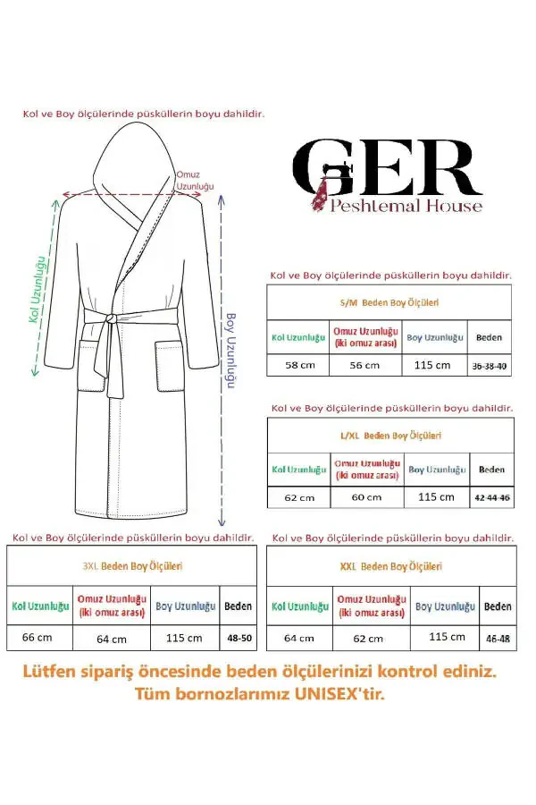 Peştemal Bornoz , Gri , Nuray Desen , %100 Pamuk-Gri - 4