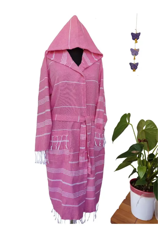 Peştemal Bornoz, Pembe, Nuray Desen Pamuk-Pembe - 1