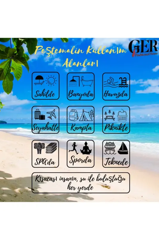 Peştemal Bornoz , Qizil, Nuray Desen , %100 Paxta-Qizil - 5