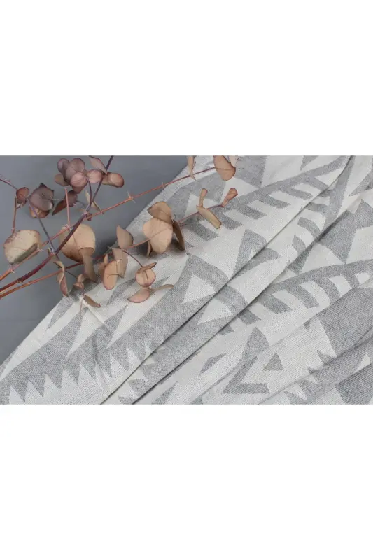 Pestemal Light Gray Pestemal 100x190 Cm Cotton Pestemal Gift Pestemal for Daily Use Turkish Bath Pestemal - Light Gray - 5