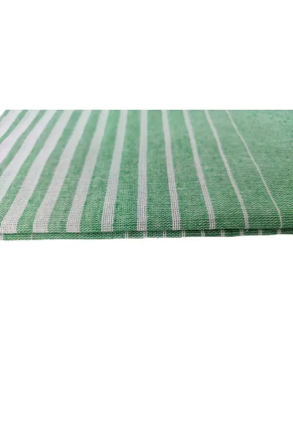 Pestemal, Qayta ishlangan paxta 100x170 soyali naqshli, yashil, plyaj sochiq, hammom sochiq - 2