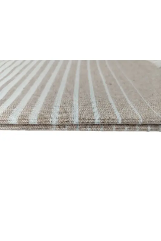 Pestemal Regenerated Cotton 100x170 Shaded Model Milky Coffee Beach Towel-Milky Coffee - 2