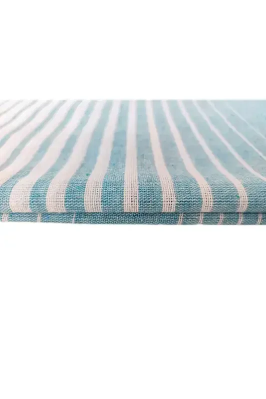 Pestemal, Regenerated Cotton 100x170 Shaded Model, Turquoise Blue, Beach Towel, Bath Towel-Turquoise Blue - 2