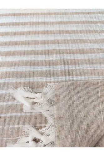 Peştemal Rejenere Paxta 100x170 Soyali Model Sutli Qahva Plyaj Sochigi-Sutli Qahva - 4