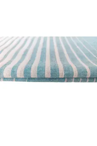 Peştemal, Rejenere Paxtalı 100x170 Soyali Model, Firuza Moviy, Sohil Soçig'i, Hammom Soçig'i-Firuza Moviy - PEŞTANOZ (1)