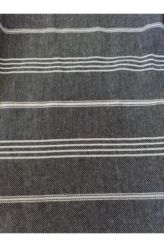 Пештемаль Халат Черный Нурайский Узор 100% Хлопок-Черный - 3