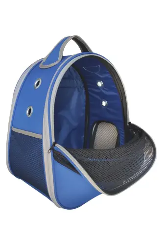 Pet Carrier Backpack Paris Blue-Blue - 4