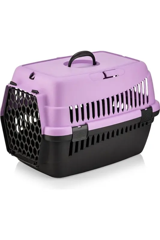 Pet Carrier Cat Dog Crate Purple-pink1 - 1