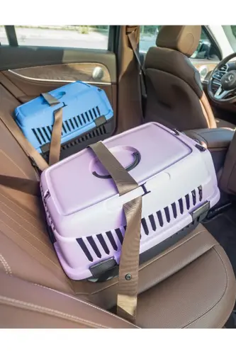 Pet Carrier Cat Dog Crate Purple-pink1 - 5