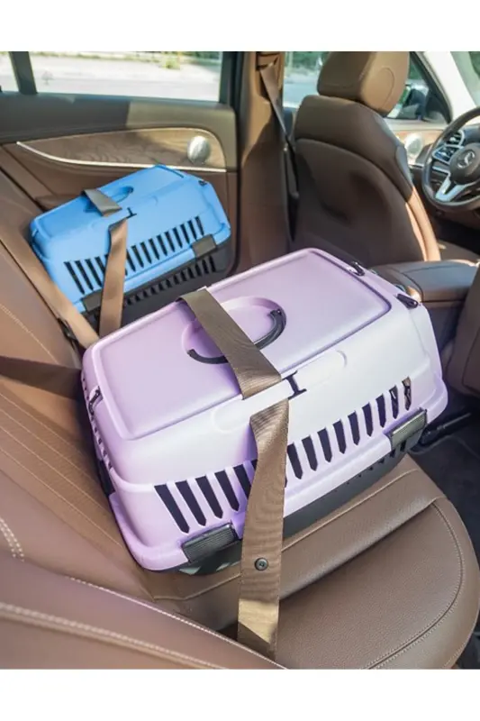 Pet Carrier Cat Dog Crate Purple-pink1 - 5