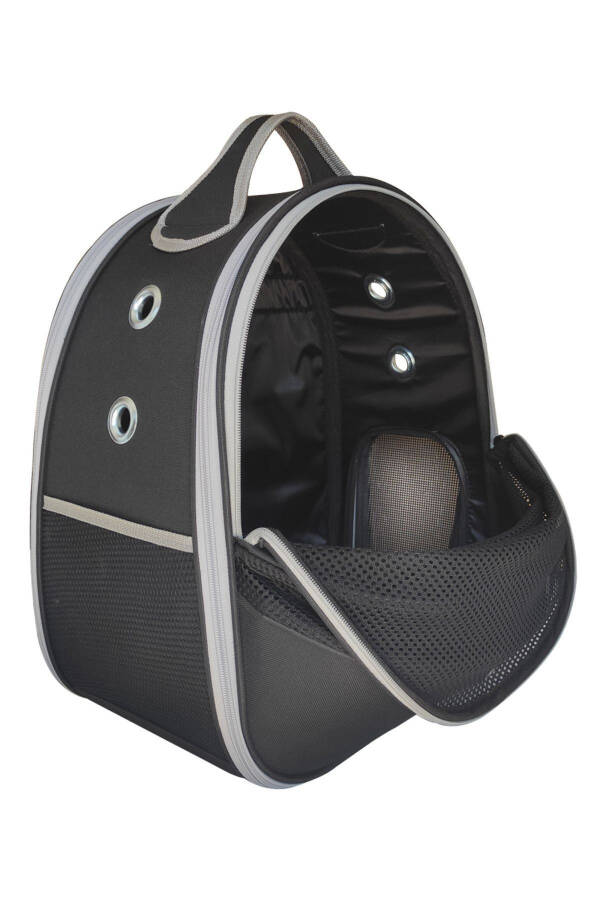 Pet Mesh Backpack Carrier Paris Black - 4