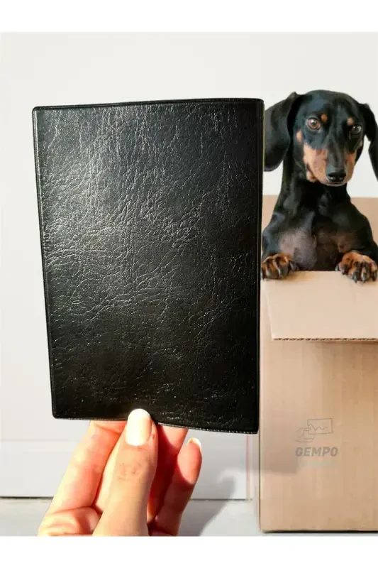 Pet Passport Holder Cover Waterproof Pet Passport Case-Black - 2