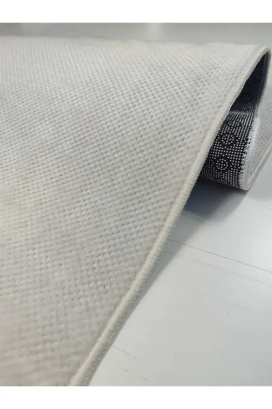 Petek Dokulu Açık Vizon Renk Kaymaz Tabanlı Salon Mutfak Antre Koridor Halısı - PETEK-VİZON-SAÇAKSIZ - 7